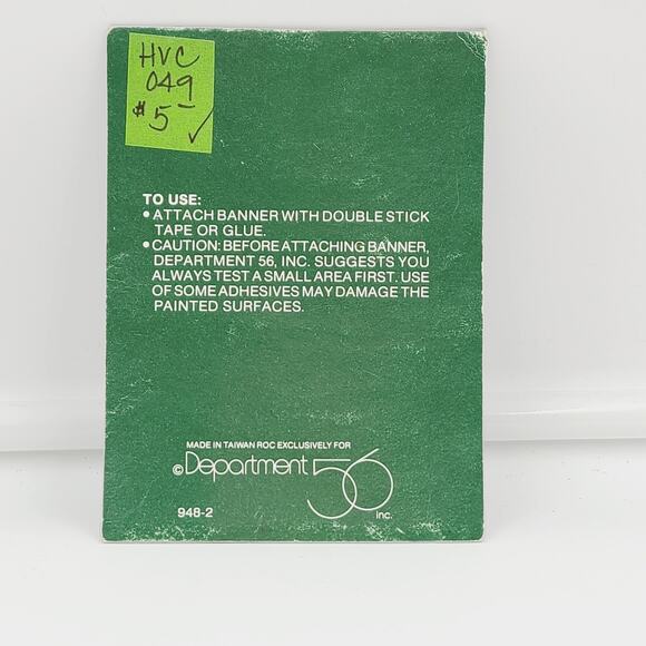 Dept 56 Vintage Promotional Banner Accessory The Heritage Village Collection NEW - Picture 2 of 2